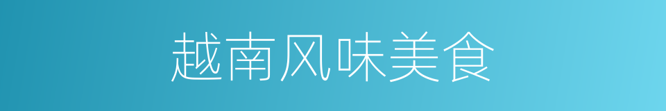 越南风味美食的同义词