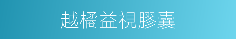 越橘益視膠囊的同義詞