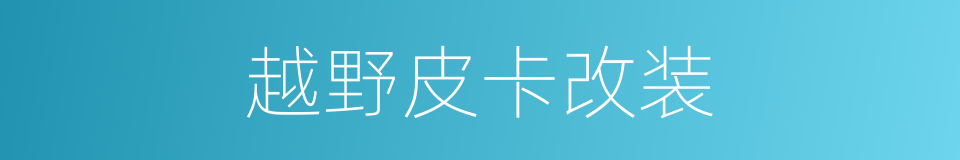 越野皮卡改装的同义词