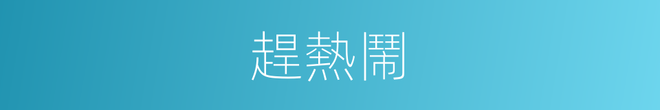 趕熱鬧的意思