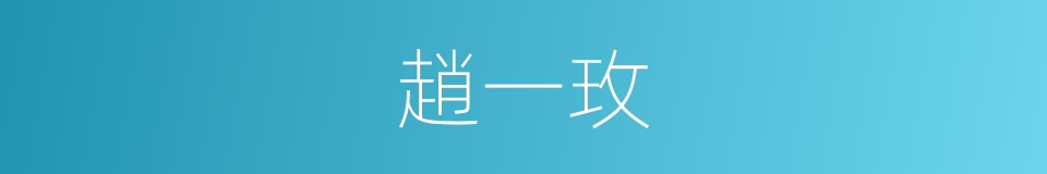 趙一玫的同義詞