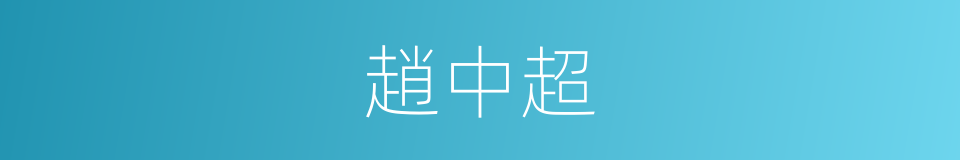 趙中超的同義詞