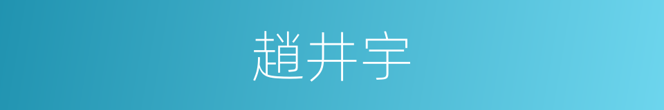 趙井宇的同義詞