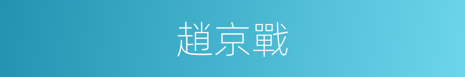 趙京戰的同義詞