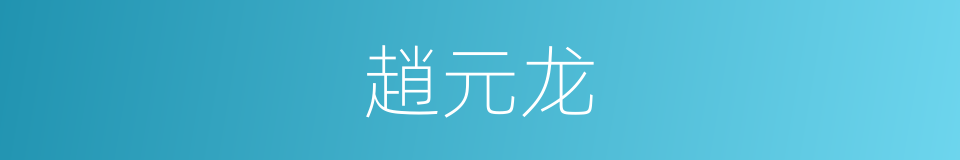 趙元龙的同義詞