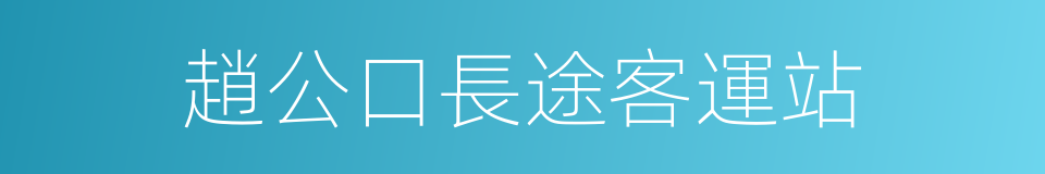 趙公口長途客運站的同義詞