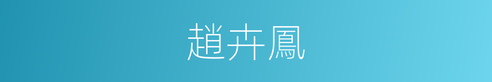 趙卉鳳的同義詞