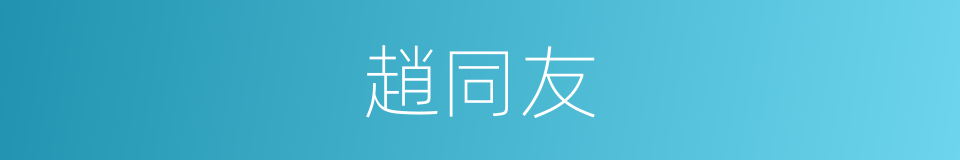 趙同友的同義詞