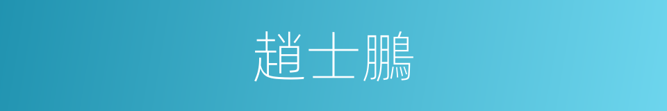 趙士鵬的同義詞