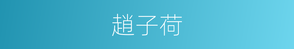 趙子荷的同義詞