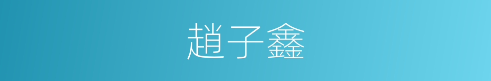 趙子鑫的同義詞