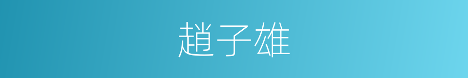 趙子雄的同義詞