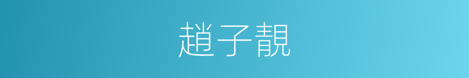 趙子靚的同義詞