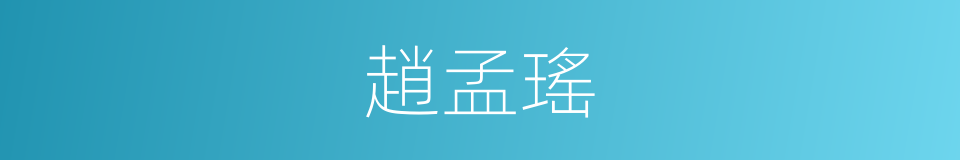 趙孟瑤的同義詞