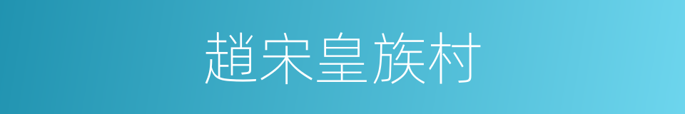 趙宋皇族村的同義詞