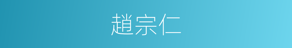 趙宗仁的同義詞