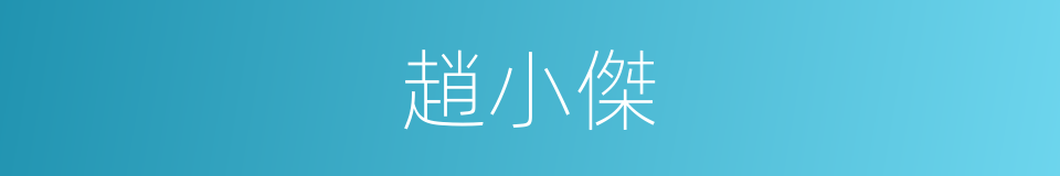 趙小傑的同義詞