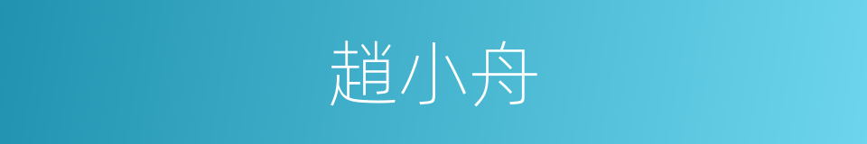 趙小舟的同義詞