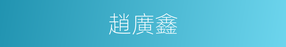 趙廣鑫的同義詞