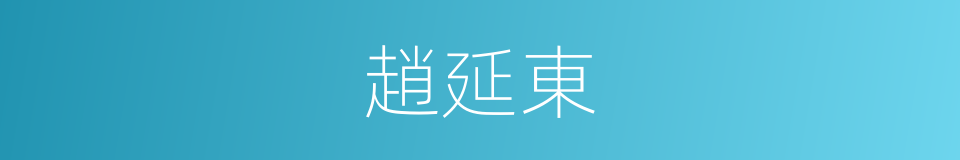 趙延東的同義詞