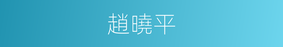 趙曉平的同義詞