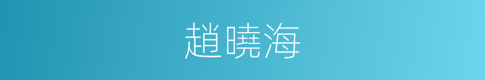 趙曉海的同義詞