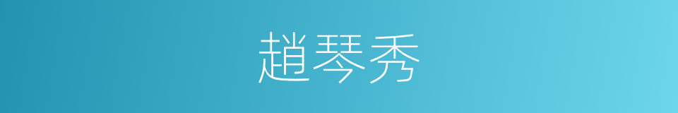 趙琴秀的同義詞