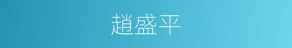 趙盛平的同義詞