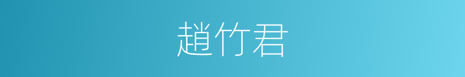 趙竹君的同義詞