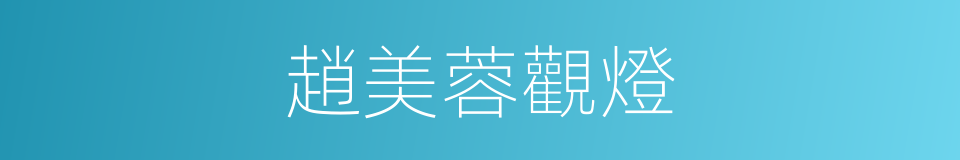 趙美蓉觀燈的同義詞