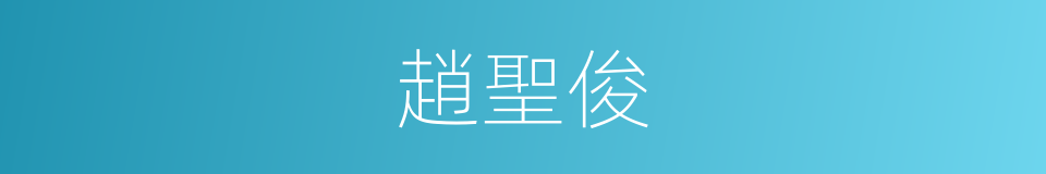 趙聖俊的同義詞