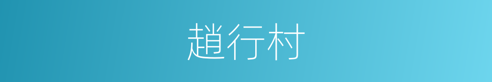 趙行村的同義詞