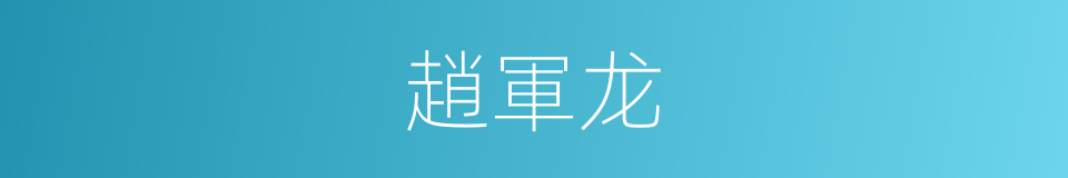 趙軍龙的同義詞