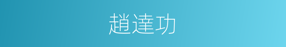 趙達功的同義詞