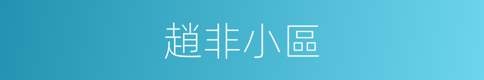 趙非小區的同義詞