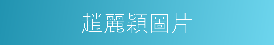 趙麗穎圖片的同義詞