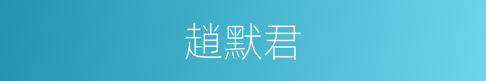 趙默君的同義詞