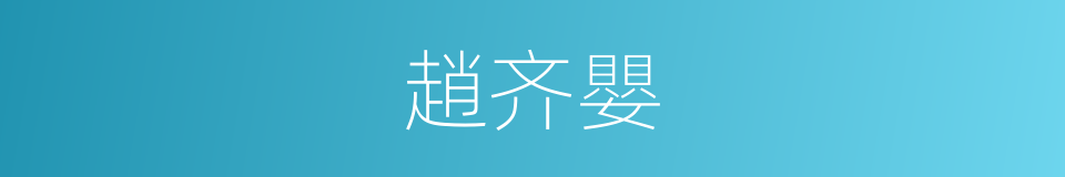 趙齐嬰的同義詞