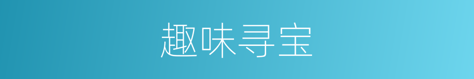 趣味寻宝的同义词