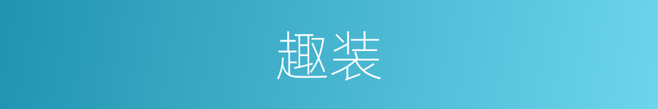 趣装的意思
