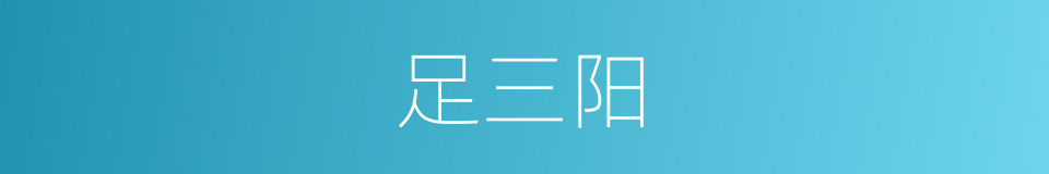 足三阳的同义词