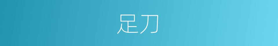 足刀的同义词