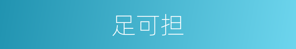 足可担的同义词