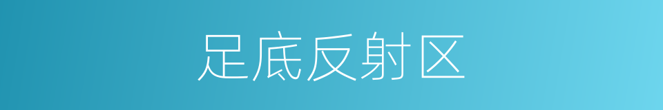 足底反射区的同义词