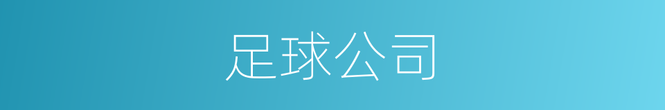 足球公司的同义词