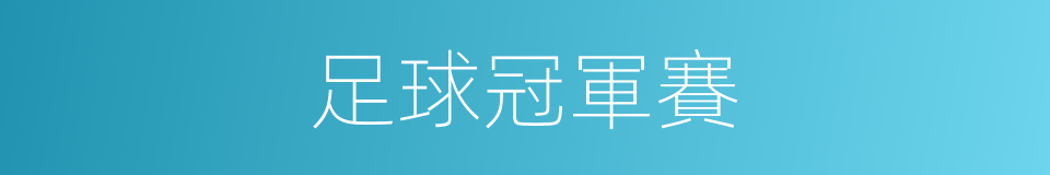 足球冠軍賽的同義詞