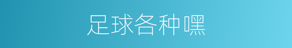 足球各种嘿的同义词