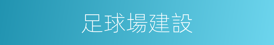 足球場建設的同義詞