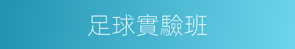 足球實驗班的同義詞