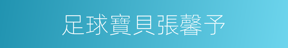 足球寶貝張馨予的同義詞